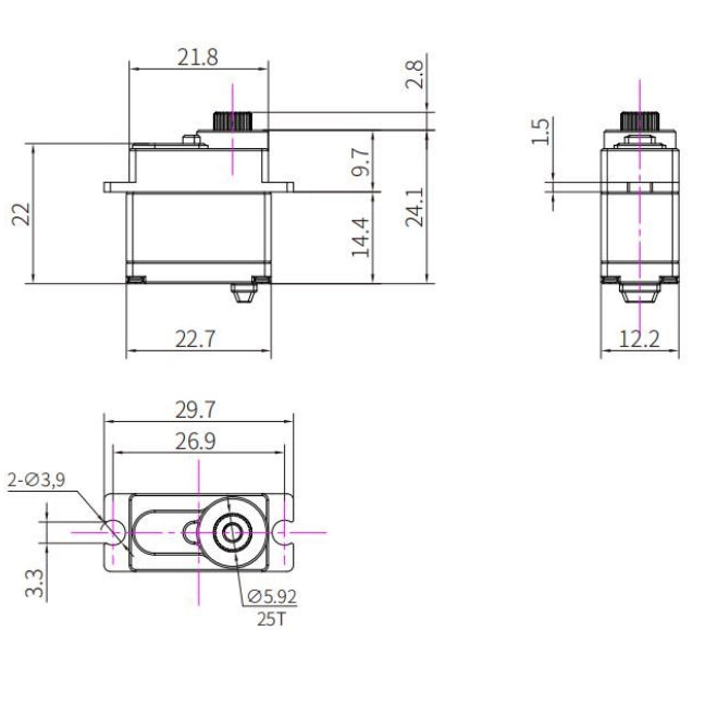 55Micro Digital Core Sub-Micro Servo #REEFS171