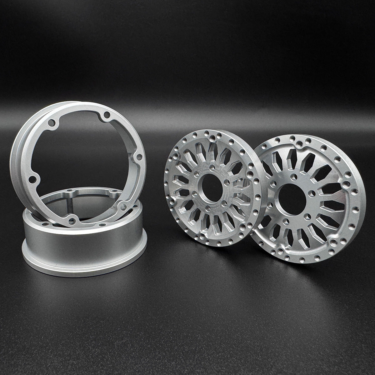1.9 "SHIELD" ALUMINUM BEADLOCK WHEELS w/Hubs (2) - REEFS204