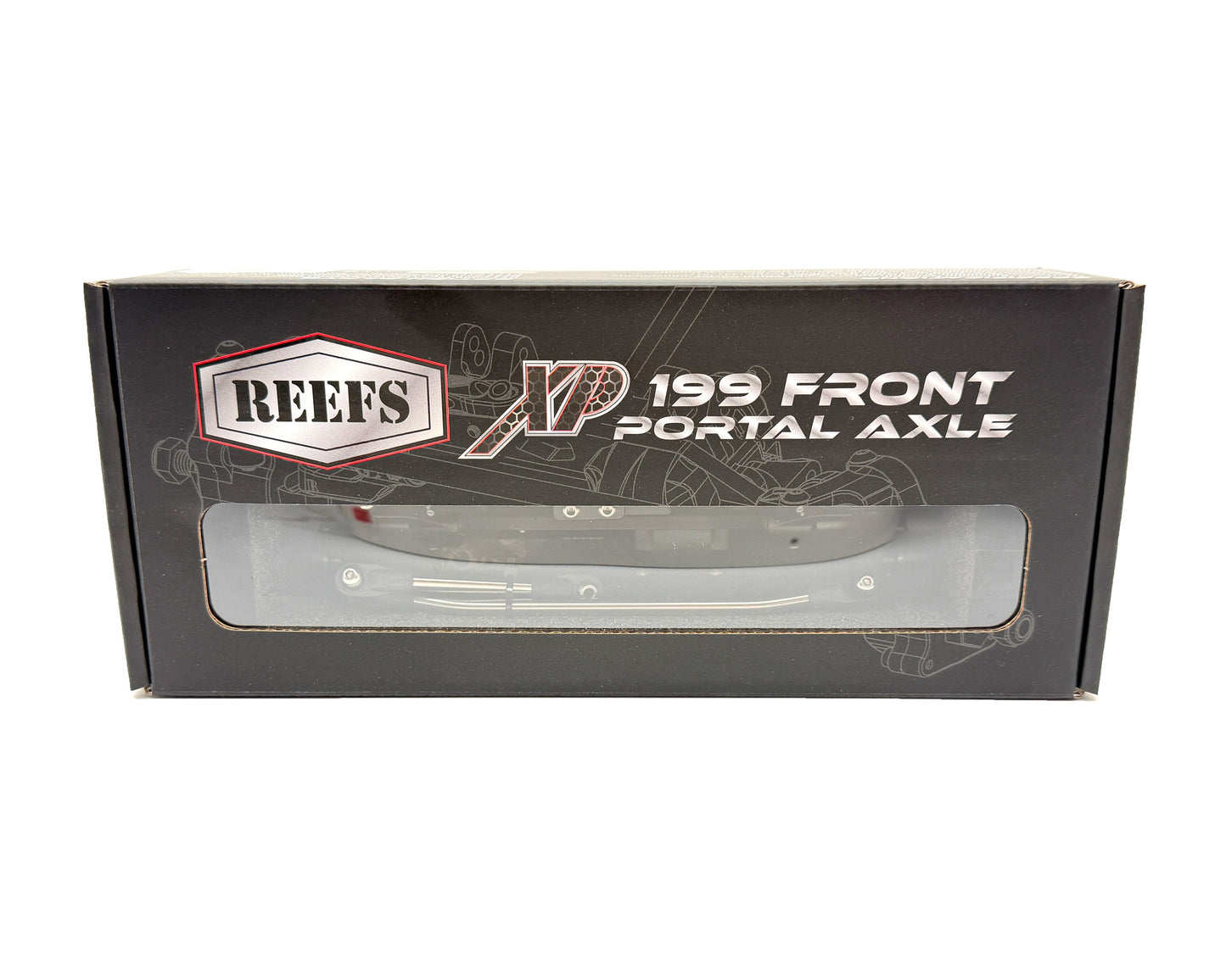 REEFS XP199 Aluminum Portal Front Axle Set (Black) #REEFS298