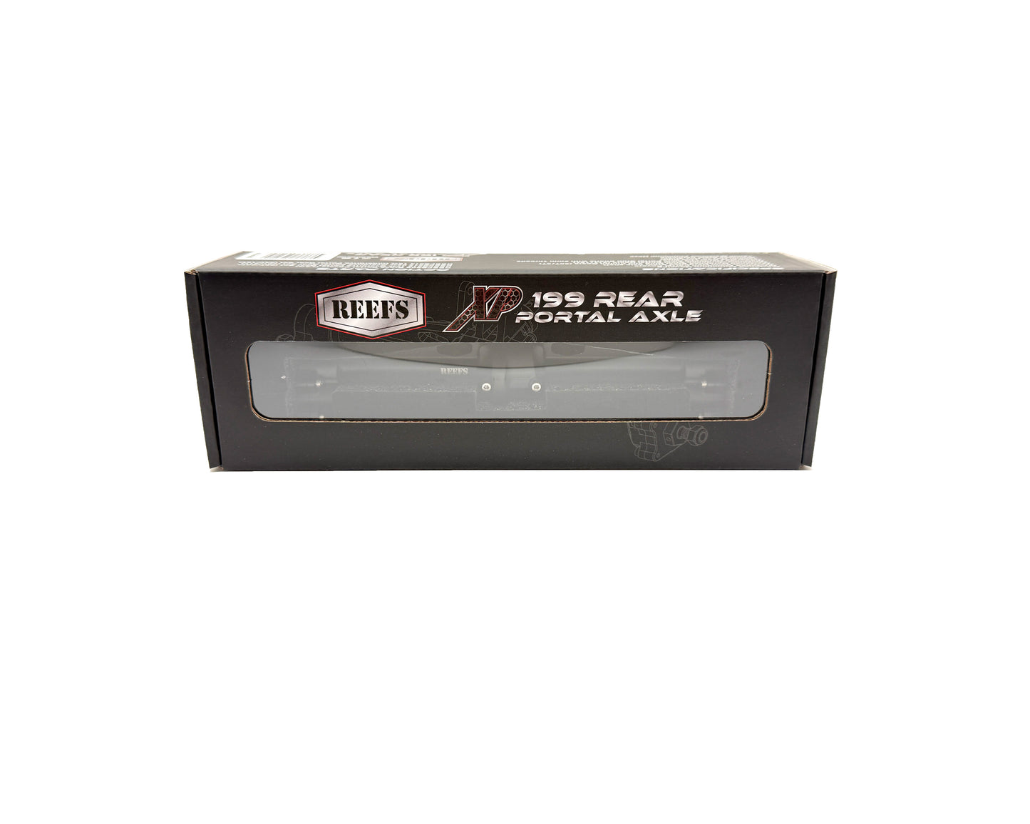 REEFS XP199 Aluminum Portal Rear Axle Set (Black) #REEFS299