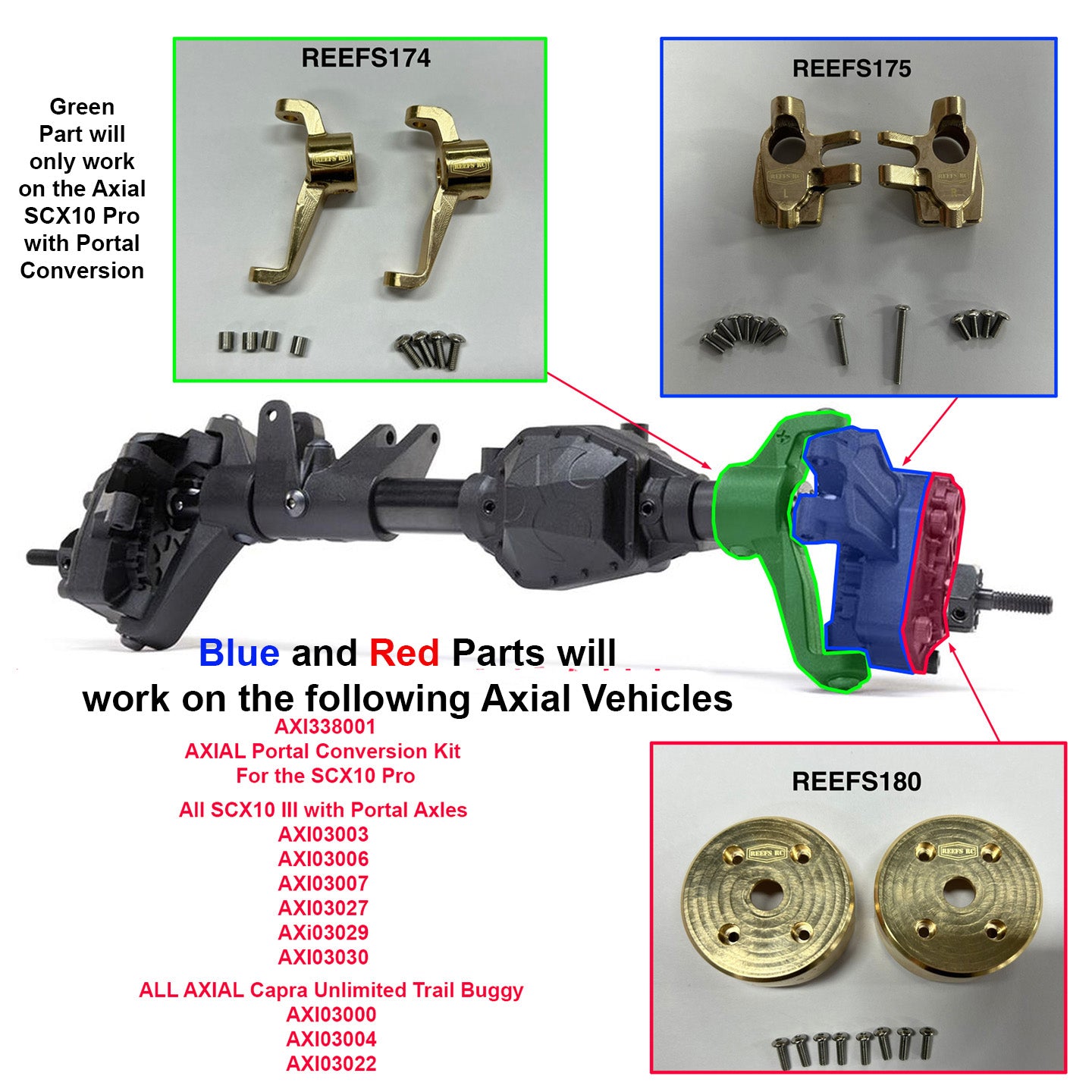 REEFS Brass Portal Knuckle Set #REEFS175