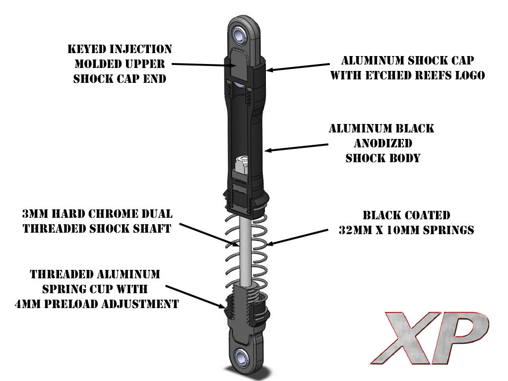 REEFS XP Aluminum Shocks (80mm, 90mm, 100mm)