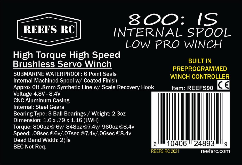 800 IS Comp Spec Internal Spool Servo Winch #REEFS90