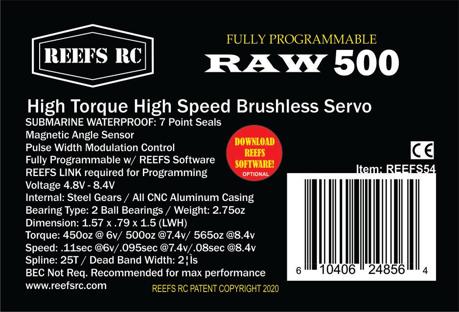 RAW 500 HD Brushless Servo #REEFS54