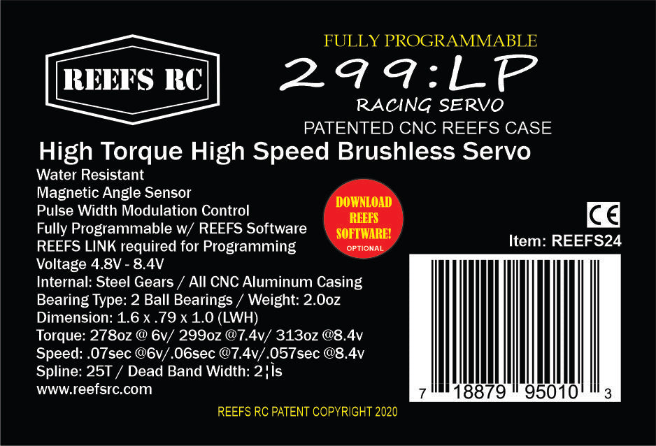 299:LP Low Profile Racing Servo #REEFS24