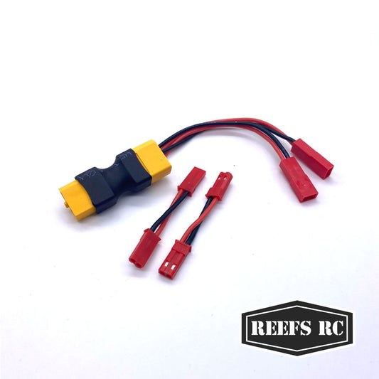 XT60 Dual JST Connector w/ 2 Male-Male Adaptors #REEFS121