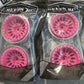 PINK SHIELD DEEP DISH WHEELS