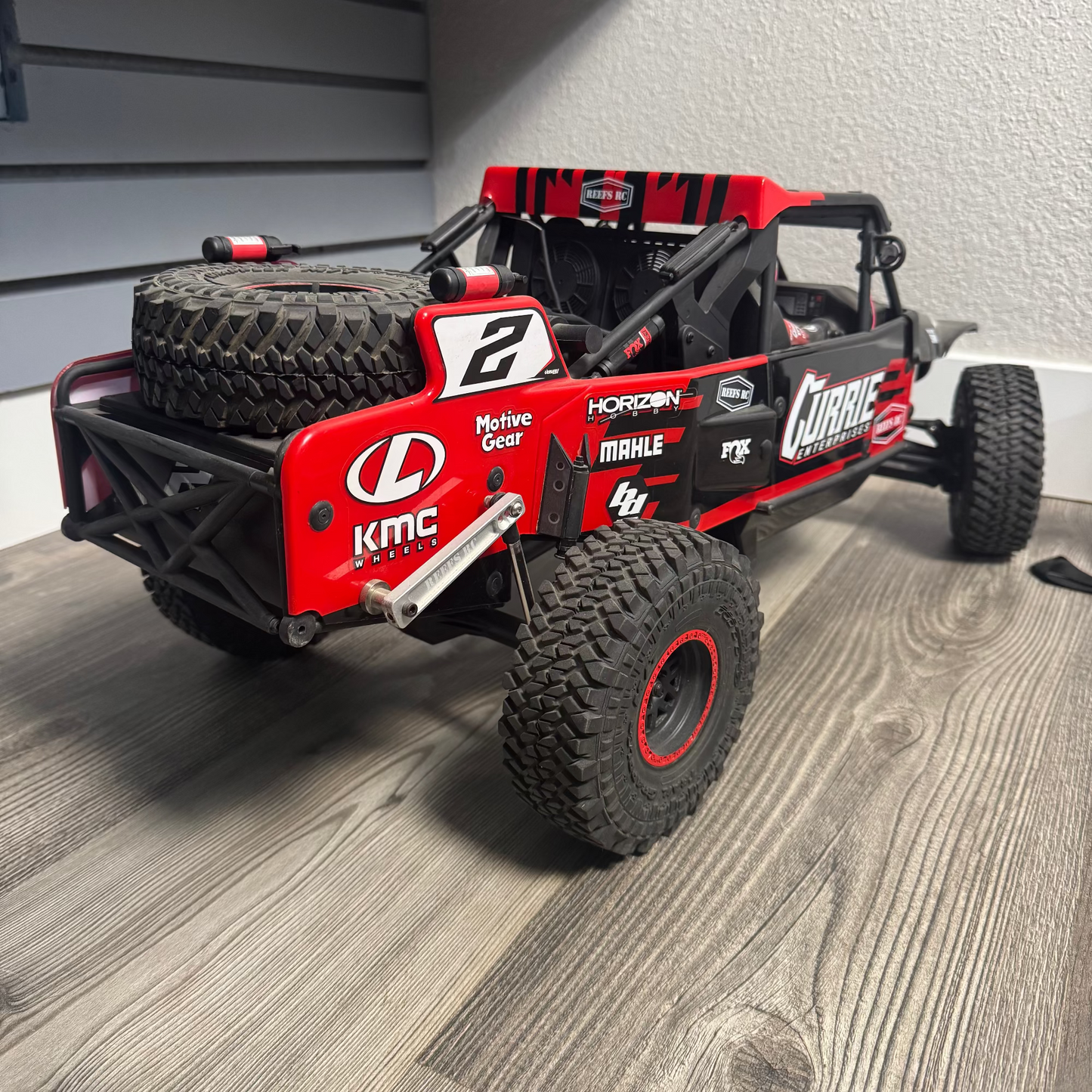REEFS Losi 1/10 Hammer Rey Currie 3S 4X4 RTR Brushless Desert Buggy, Red