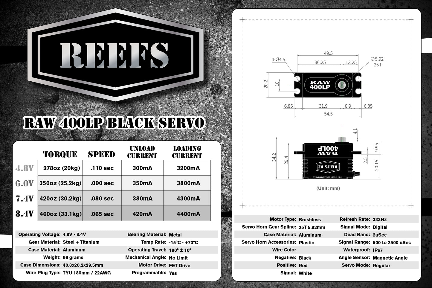 RAW 400LP Black #REEFS137