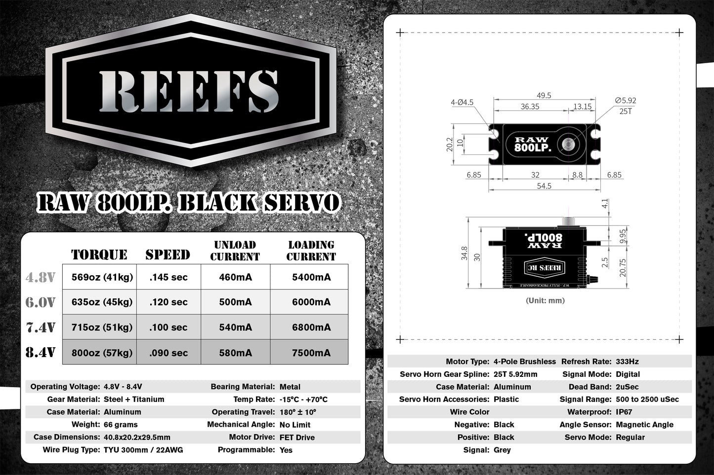 RAW 800LP Black #REEFS146