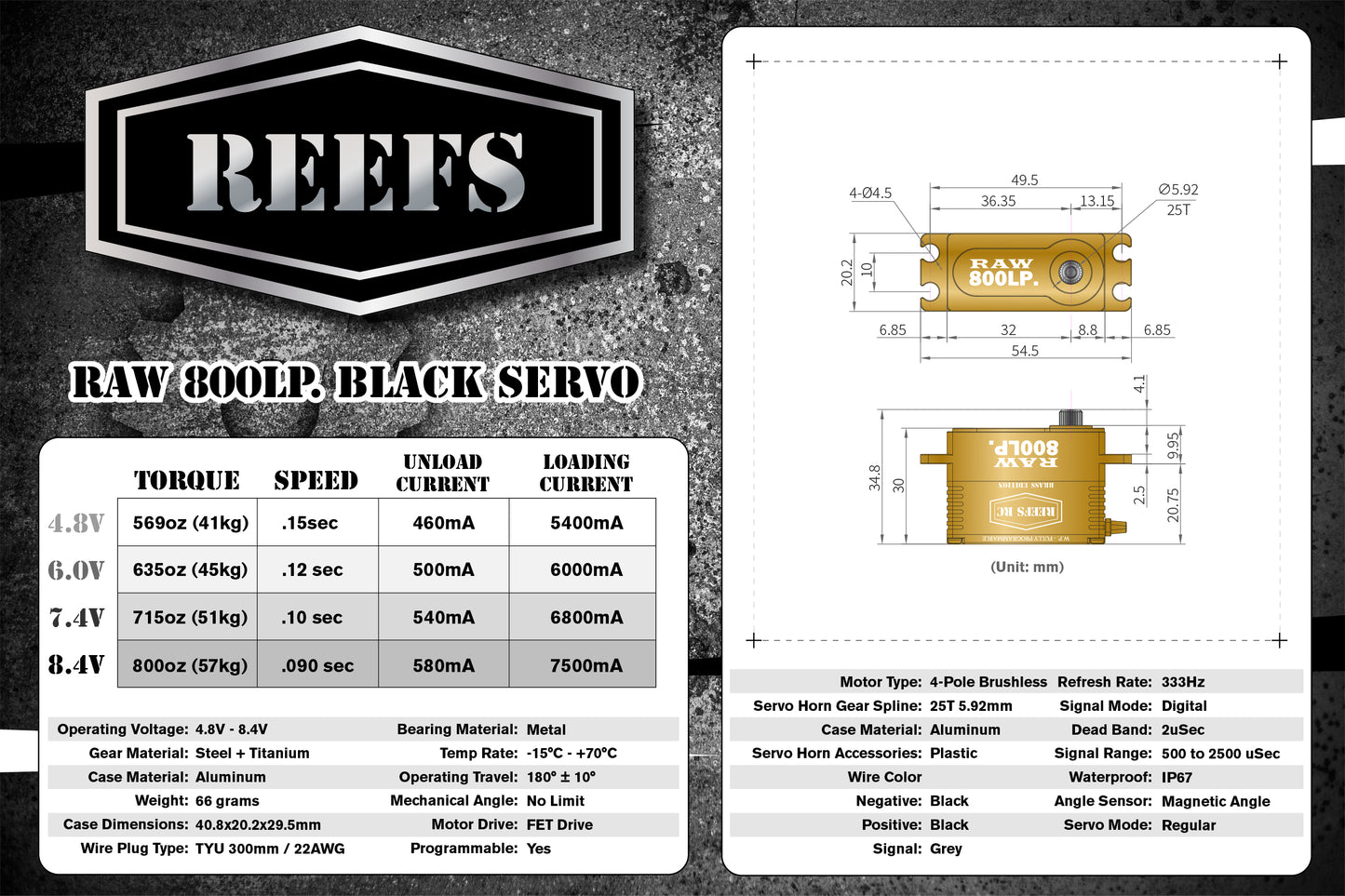 RAW 800LP Brass Edition #REEFS160