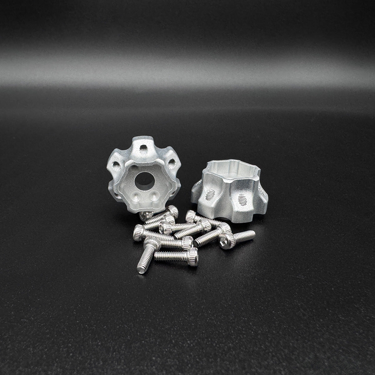 12mm Hex Machined Aluminum Hubs (2) w/Hardware "DOT"