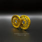 1.9 "SHIELD" ALUMINUM BEADLOCK WHEELS "Gold" w/Hubs (2) - REEFS240