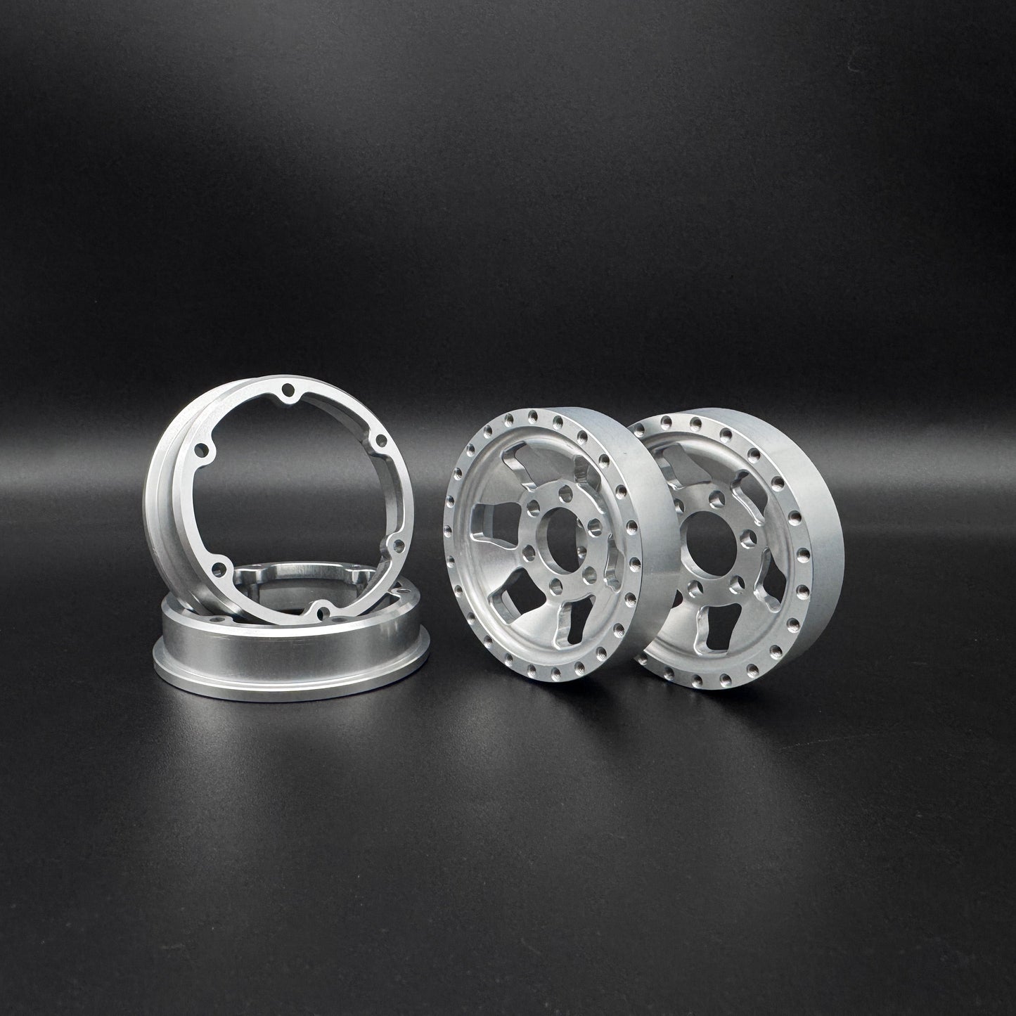 1.9 "GRANITE" Aluminum Beadlock Wheels w/Hubs (2) - REEFS260