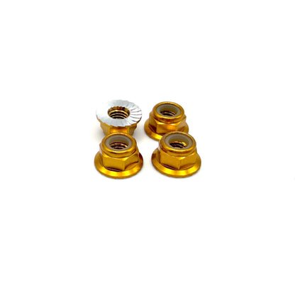 REEFS 5mm Aluminum Flanged & Serrated Lock Nuts (8 Color options)