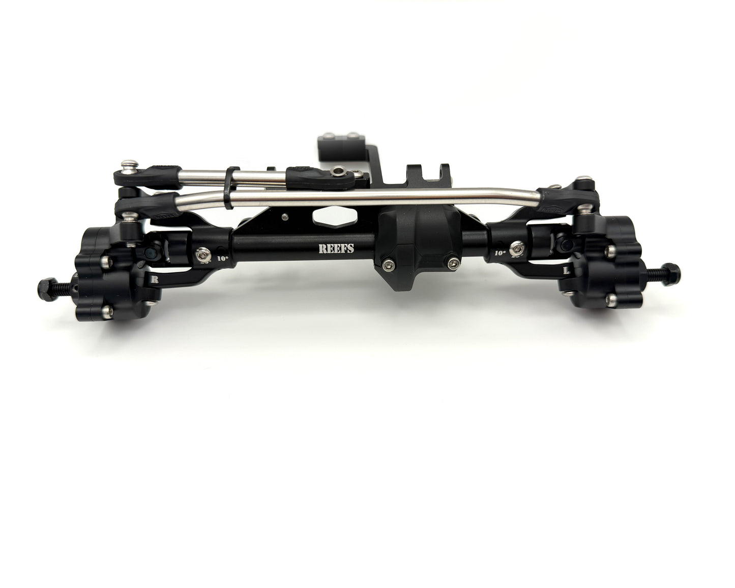 REEFS XP199 Aluminum Portal Front Axle Set (Black) #REEFS298