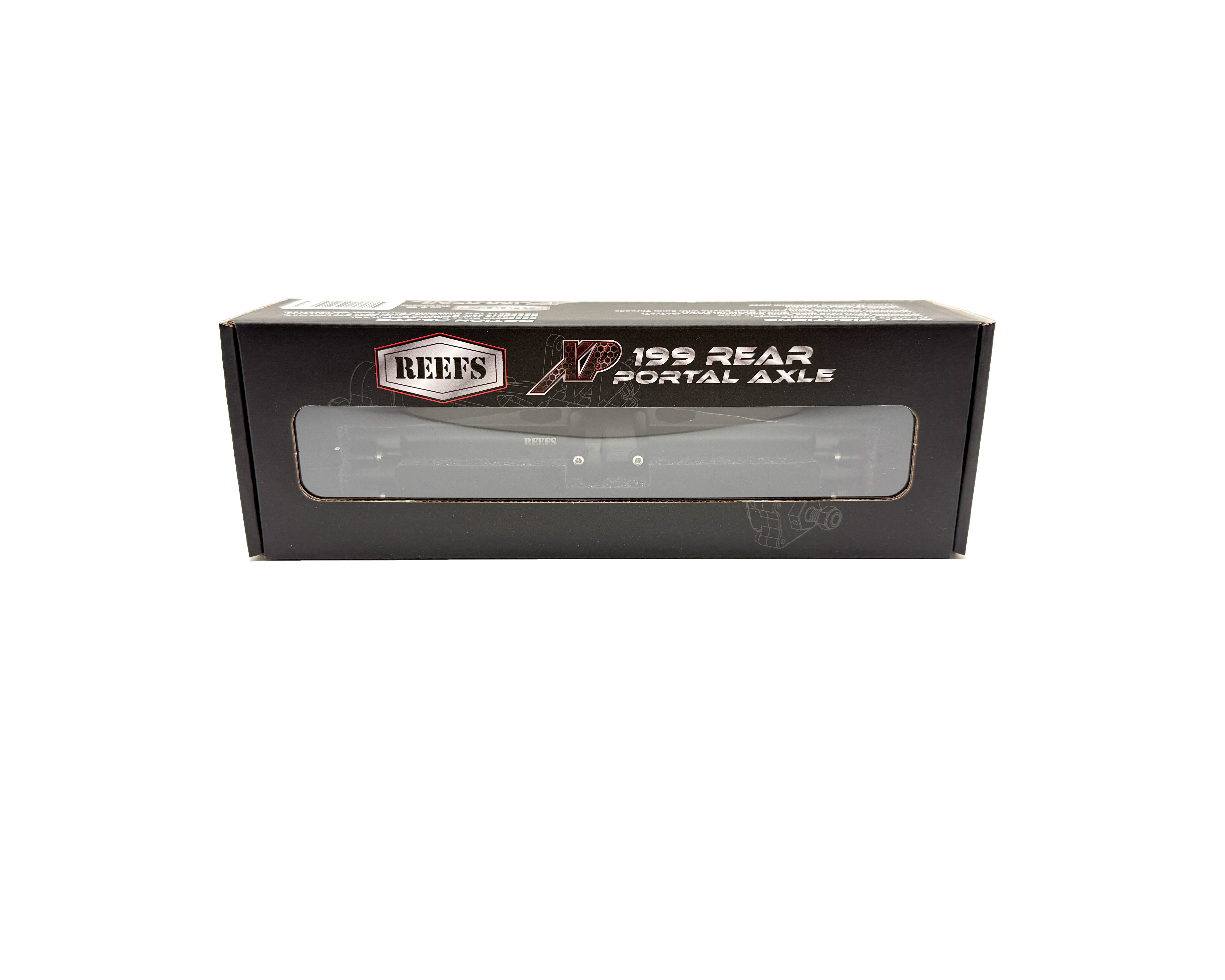 パーツ R-S-F REEFS XP199 Aluminum Portal Rear Axle Set (Black) #REEFS299 – Reefs RC