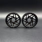 1.9 "CROSSMAN" ALUMINUM BEADLOCK WHEELS w/Hubs (2) (BLACK) - REEFS339